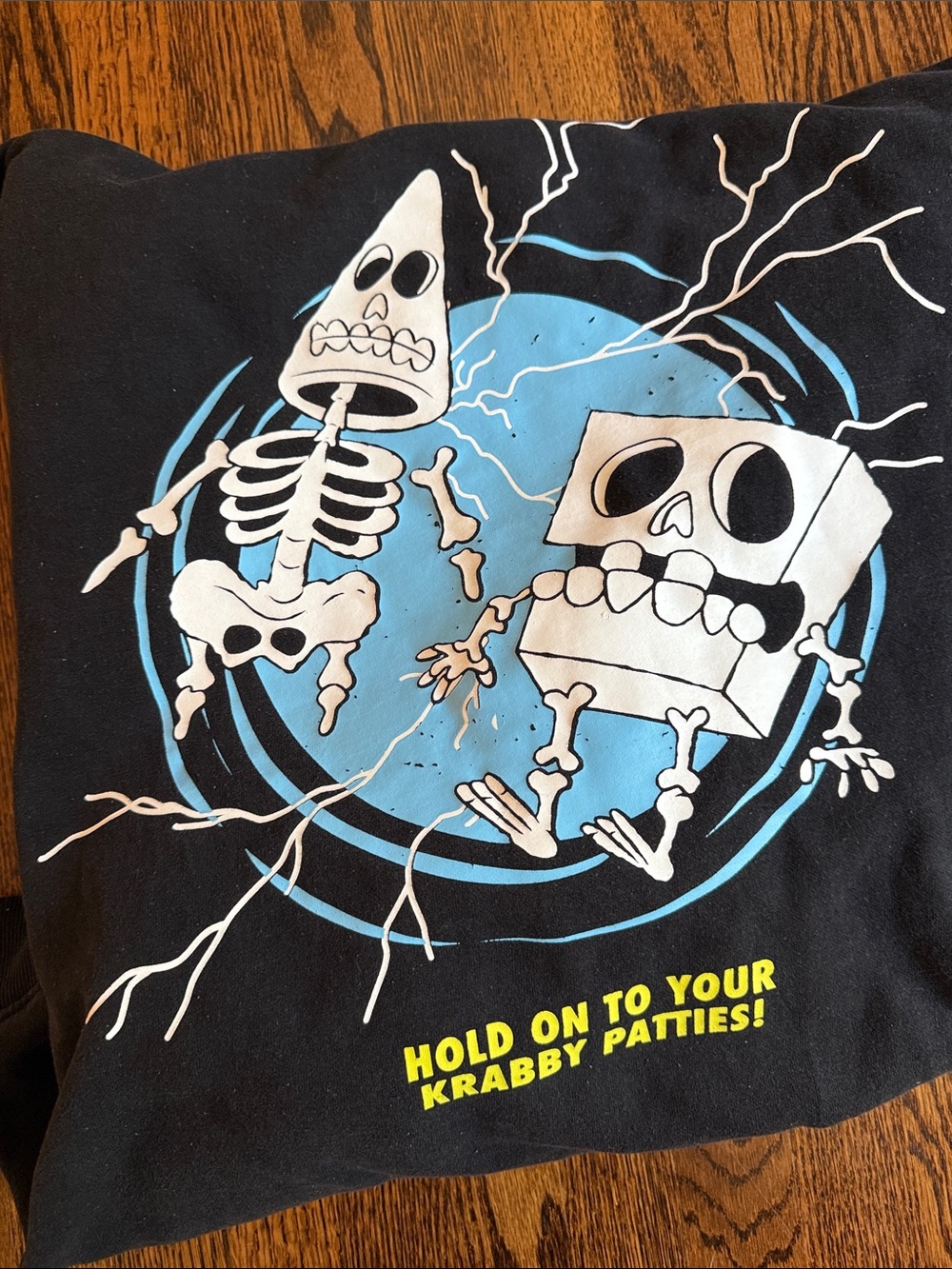 Nickelodeon SpongeBob Scaredy Pants Black Hoodie pull over